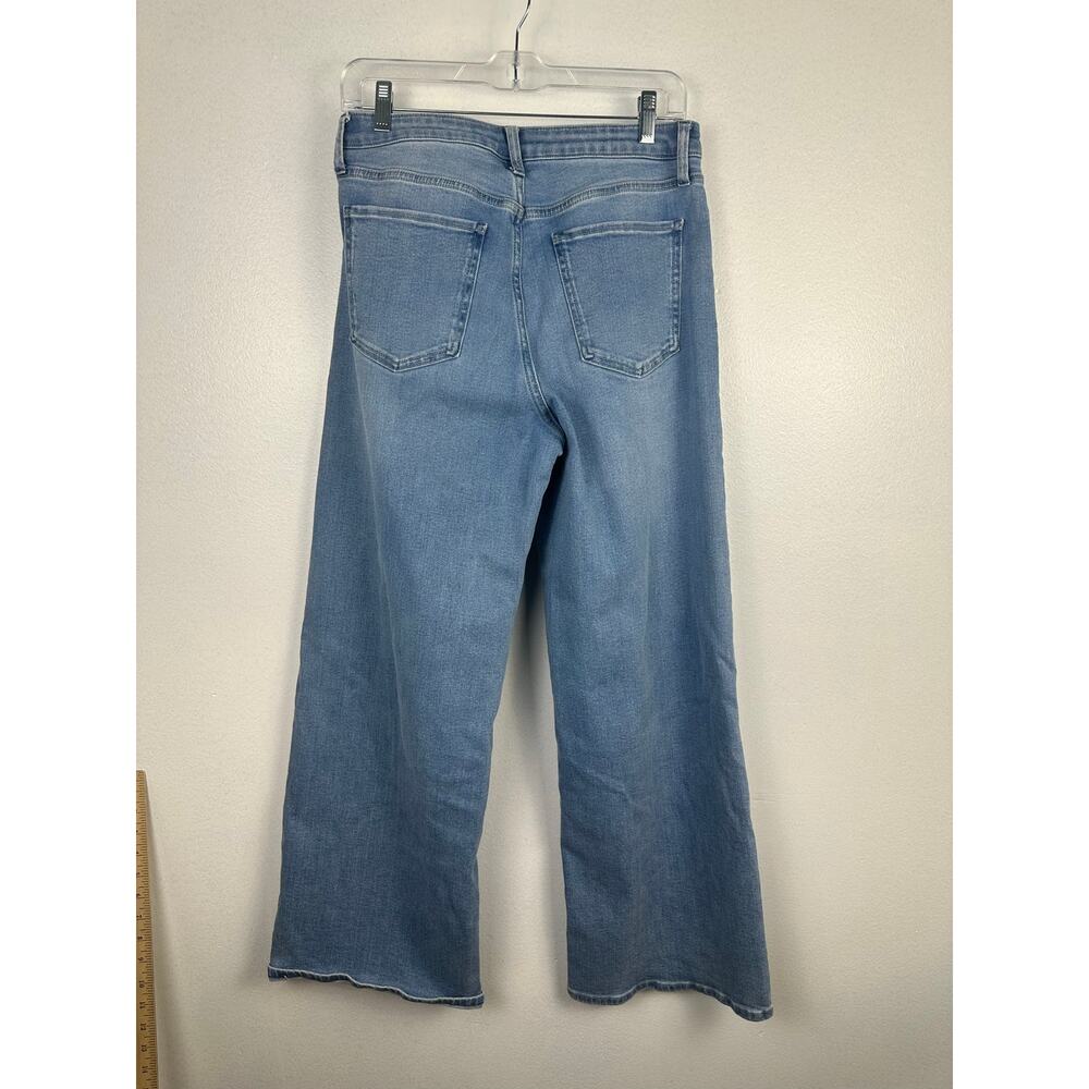 Quince Women's stretch high rise wide leg jeans Size 30 frosted blue comfortable - Picture 4 of 7